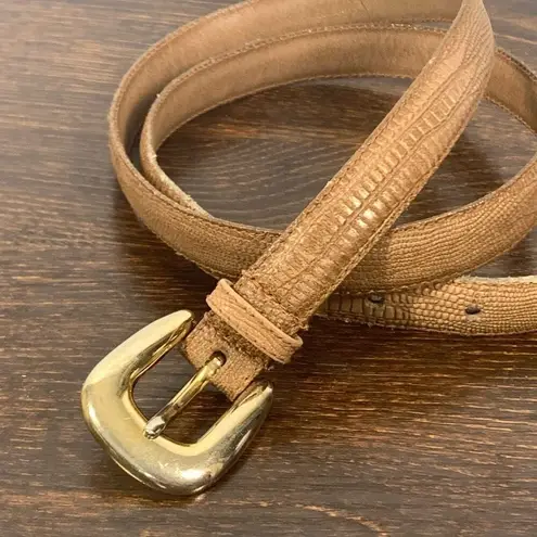 Vintage TJW by Mervyns Women's X035 Snakeskin Belt ML Tan