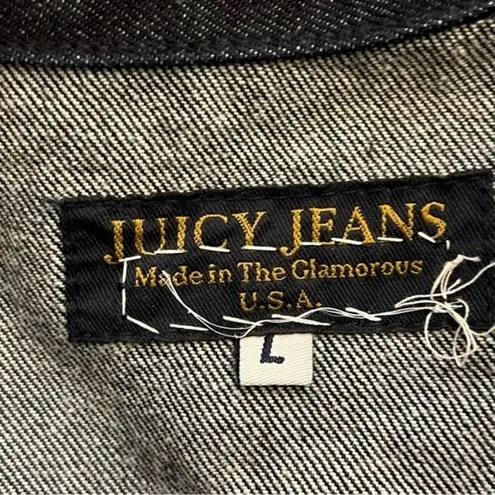 Juicy Couture  Jeans Dark Blue Denim Jacket Size Large