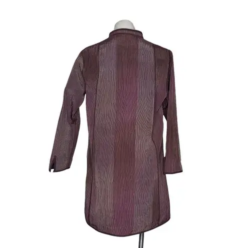 REVERSIBLE Coat Lightweight Nehru Collar Maroon Wine Color LAGENLOOK Fits M