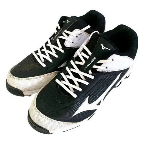 Mizuno Womens 9-Spike Advanced Finch Elite 3 Softball Shoes Black/White Size 9