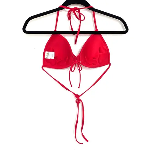 Body Glove Women's Baby Love Padded Smoothies Triangle Bikini Top Red Medium