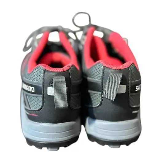 Shimano Women's Mountain Bike Cycling Shoes Gray Red Size 9.5