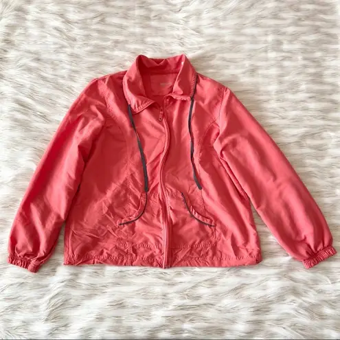 Three Hearts Pink Full Zipper Windbreaker Jacket