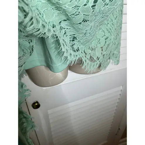 Isaac Mizrahi Live Lace Shell & Cardigan Set Mint Green Romantic Occasion S