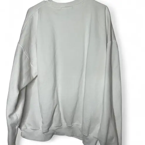 White vintage 90s 1990s Christmas cat kitten crewneck sweatshirt 2XL Size 2X