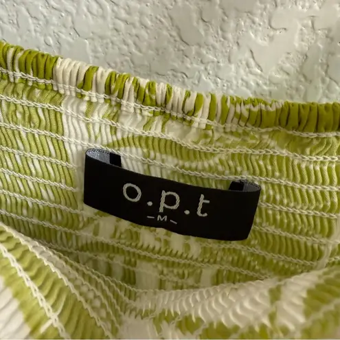 Anthropologie O.P.T Colette Cotton Midi Dress Size Medium Green