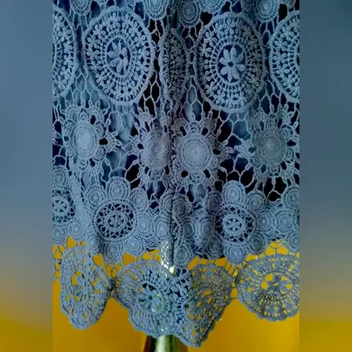 Doe & Rae NEW Navy Blue Crochet Skirt A-Line Modcloth Sundress Small