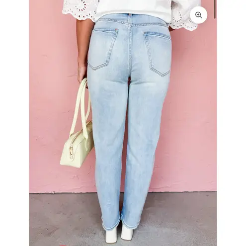 Dear John 90s Straight Leg Denim Jeans CALABASAS Light Wash Stretch Size 26