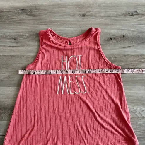 Rae Dunn  M Pink Hot Mess Tank Top