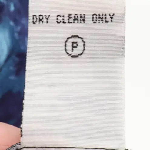 Vintage 90s Koos of Course! Silk Velvet Floral Jacket Reversible Plus Size 1X Blue