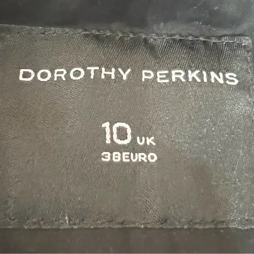 Dorothy Perkins Black Faux Fur Lined Hooded Zip Up Vest Size Medium