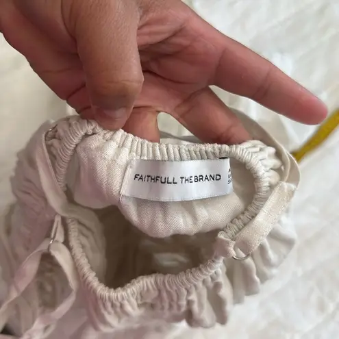 Faithfull the Brand faithfull shivka mini dress - plain egg shell sz M