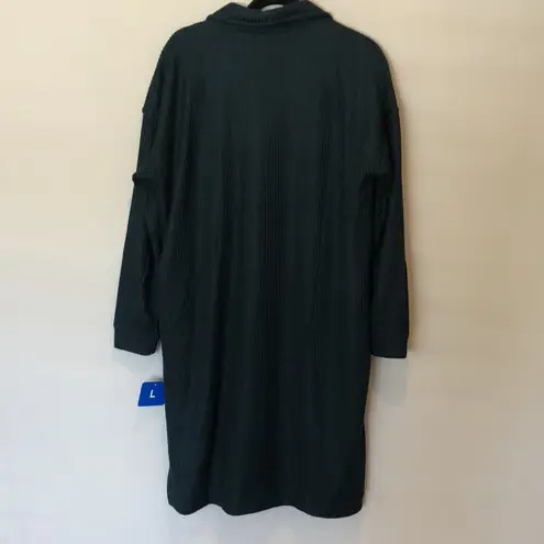 Mondetta long sleeve collar dress, green, L