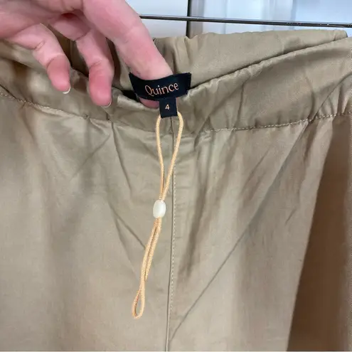Quince Organic Stretch Cotton Wide Leg Chino Pants size 4 nwot normcore minimal