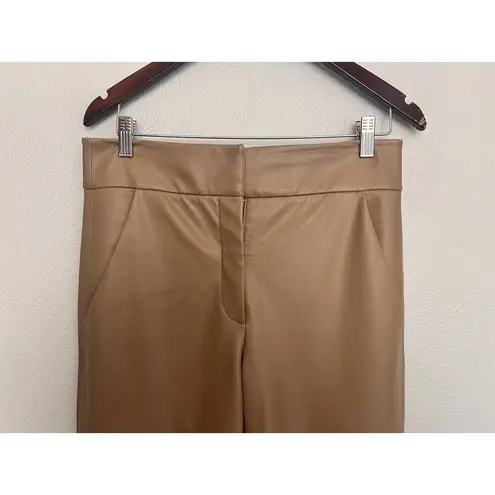 Veronica Beard Cormac Crop Faux Leather Pants High Rise 8 Buttery Soft Office