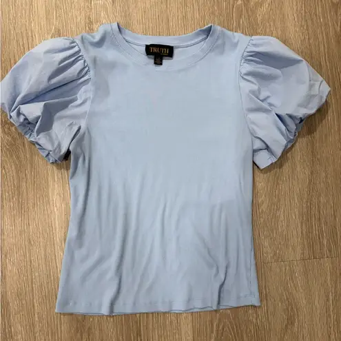 Truth By Republic Light Blue Puff Sleeve Top — Women’s L — NWOT Condition Size L