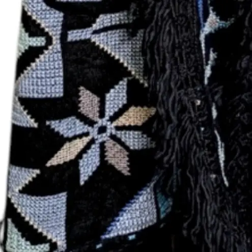 Johnny Was Celaris fringe hooded duster jacket NWT