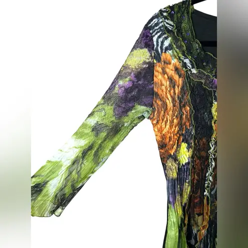 Alberto Makali Alberto Makali Y2K Whimsigoth Sheer Moody Witchy Sequin Asymmetric Top Medium