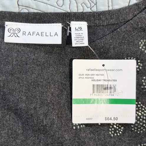 Rafaella NWT Rafaela Women's Leopard Sparkle Shoulder
Sweater Gray Heather~Large 💚