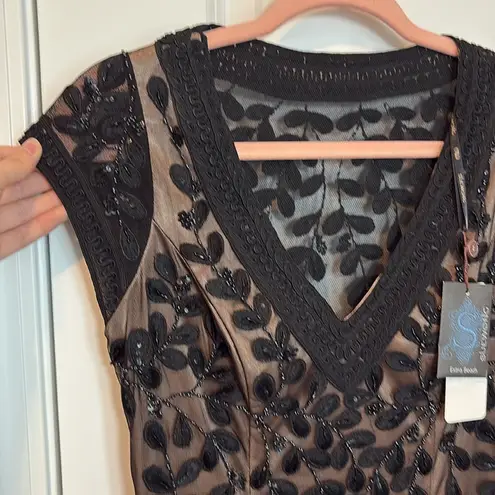 Sue Wong Nocturne Black Beaded Cocktail Dress - Size 4 NWT