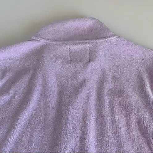 Juicy Couture Juicy by  Lilac Sky Purple Terrycloth Y2K Zip Up Sweatshirt XL