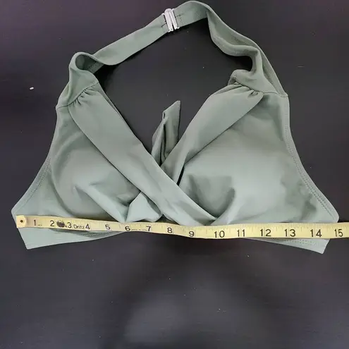 Green Tropical Print Bikini with High Waist Bottoms NWOT Size Medium