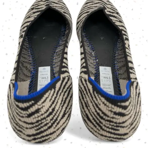 Rothy's Black Zebra Neutral Animal Print Casual Shoes EDS Spoonie Rothy’s The Flat 6.5