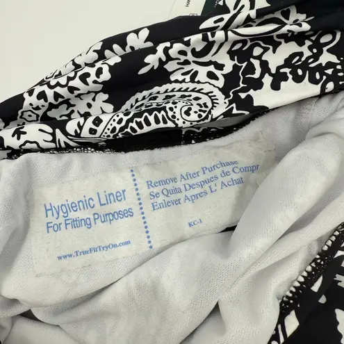 Lauren Ralph Lauren Bikini Bottoms SZ12 Swim NWT Deauville Paisley Hipster B&W Black Size 12