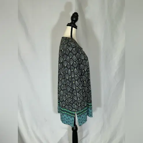J. Jill Peacock Print 3/4 Sleeve Tunic Top
