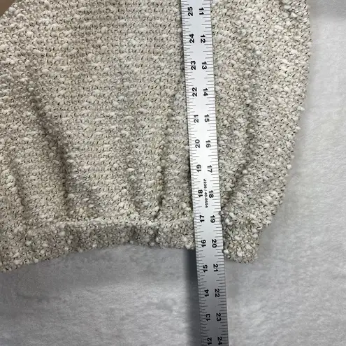 Shona joy Cream Knit Balloon Sleeve Turtleneck Crop Sweater Size 2/34