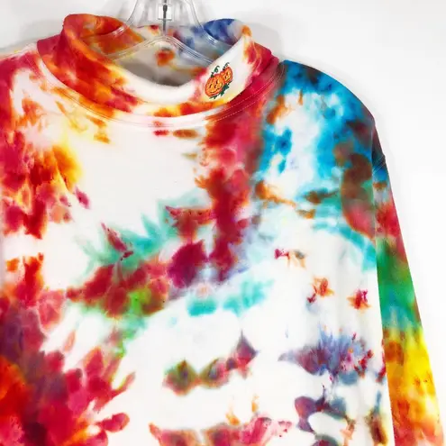 Pumpkin King Tie Dye Top Eagles Eye Sweater Jack o Lantern Pumpkin Halloween 822 Orange Size M