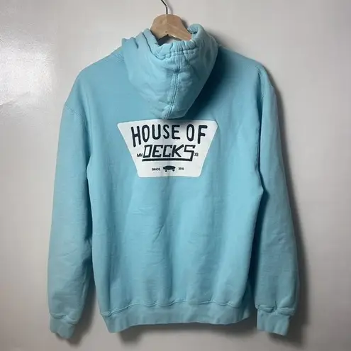 House Of Decks Hoodie Womens Medium Green Pullover Skateboard Streetwear Jumper