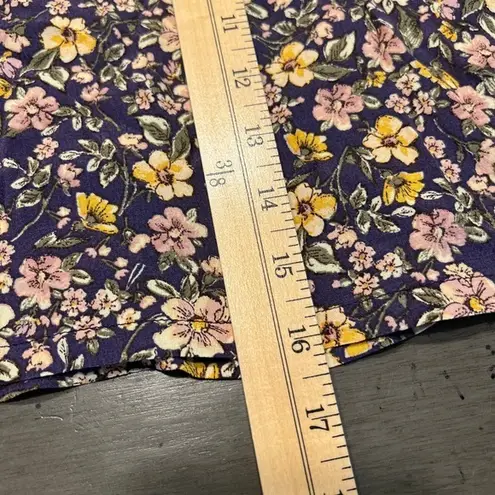 Elodie Womens Floral Skirt Size Large Mini Side Cut Out Side Zip