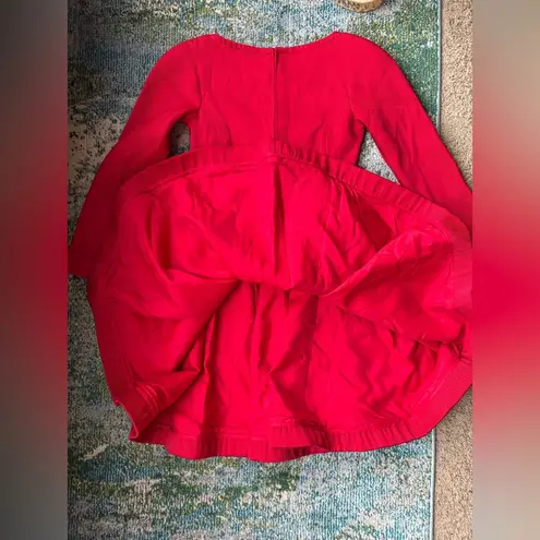Vintage Riff’s custom red rosette button dress, size small