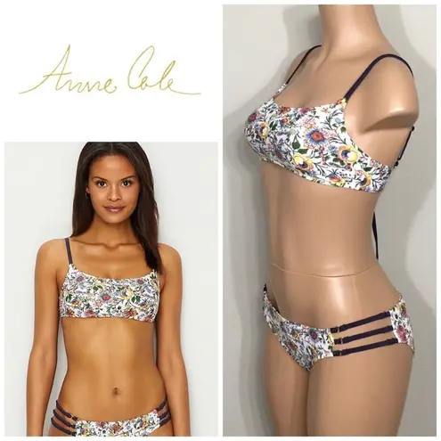 Anne cole  Strappy floral bikini set. NWT