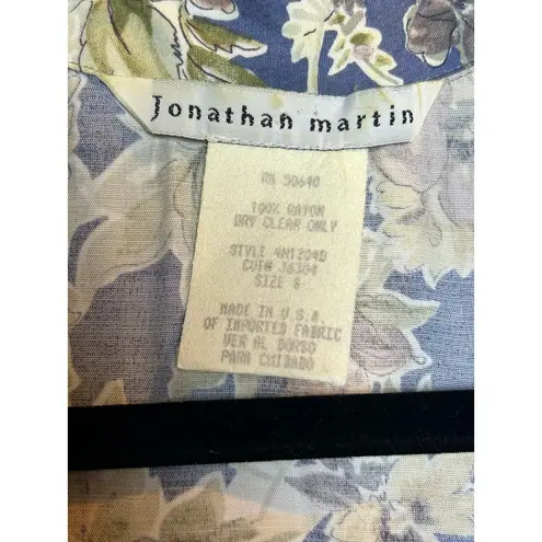 Buttons Vintage Johnathan Martin Floral Dress Small Down the Front Cottage