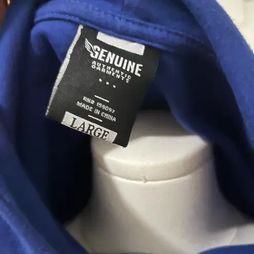 Blue Hoodie with Love at First Sight Graphic Vintage Sweater Tyedye sz Large