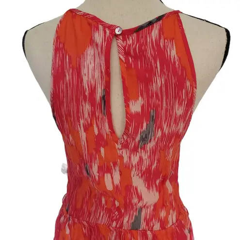 Eight Sixty Womens Dress Sz S Halter Sleeveless Pink Orange Stripe Beach Retro