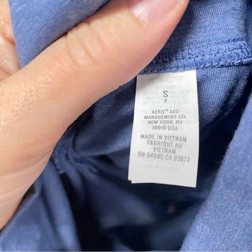 Aerie  Blue Camo Print Womens Bike Shorts Pockets Womens S Athletic Biker Running