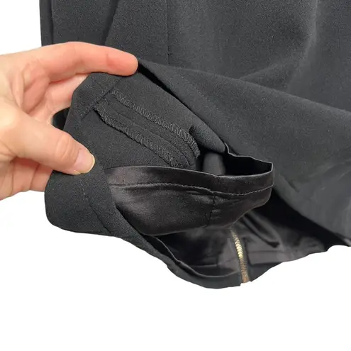 Codi Black Bow Back Sleeveless Exposed Zipper Sheath Dress