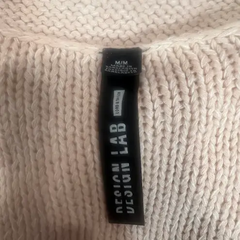 Design Lab Wrap Front Sweater in Light Pink