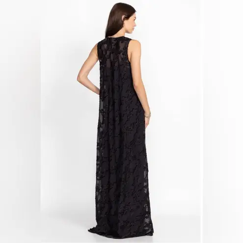 Johnny Was NEW! Black Label FLOWER JACQUARD MAXI DRESS Black Maxi Size Small NWT