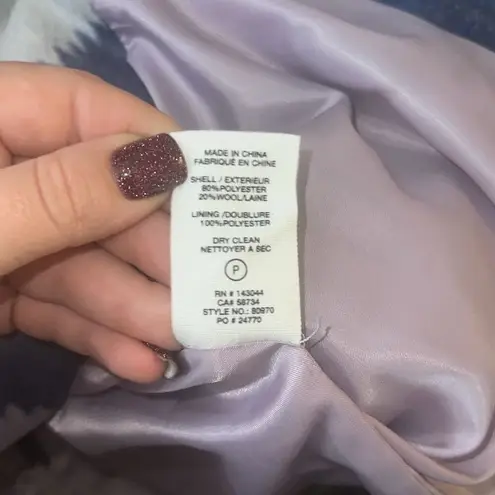 Avec Les Filles ✨ Womens Oversized Chevron Wool-Blend Sz XL Peacoat✨