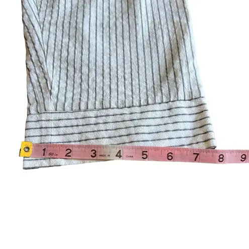 And Andrea 100% Cotton Striped Fishermans Pants