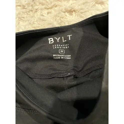 BYLT Women's Leggings Size XS Black Pink Essential Performance EUC