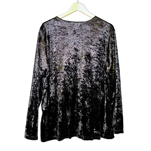 secret treasures Crushed Velvet Black Button Dwn Satin Trim Cardigan 2XL Witch Goth Dark Romantic