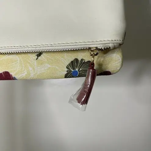 Rachel Pally  floral white fold down zipper clutch