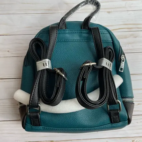 New Jessica Moore Designer Mini Teal & Black Backpack with Dust Cover Blue