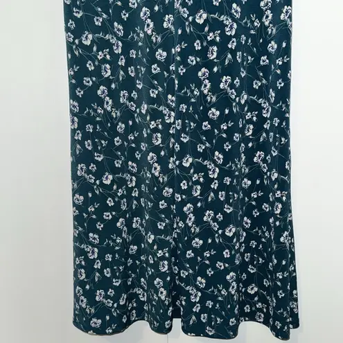 Kaileigh Suzanna Teal Green Floral Short Sleeve Dress Women’s Small S