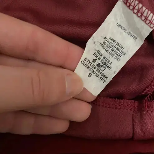 Bella D Burgundy High Low Skirt Size Small Juniors Red